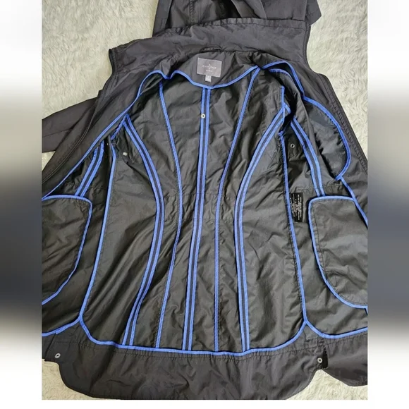 Sz L Cole Haan Hooded Trench - Picture 4 of 11